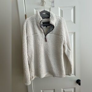 True Grit White Sherpa Pull Over
